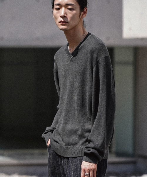 SILK BLEND V-NECK KNIT（ニット/セーター）｜WYM LIDNM（ウィム バイ
