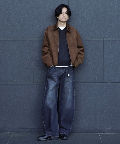 WYM LIDNM(ウィム バイ リドム)の「SILK BLEND V-NECK KNIT(ニット/セーター・メンズ・オフホワイト/アッシュブラウン/レッド/チャコール/ダークグレー/ブラウン/ダークネイビー・S/L/M/XL)」の8枚目の写真