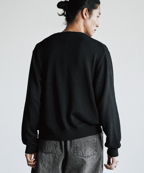WYM LIDNM(ウィム バイ リドム)の「SILK BLEND V-NECK KNIT(ニット/セーター・メンズ・オフホワイト/アッシュブラウン/レッド/チャコール・S/L/M)」の15枚目の写真