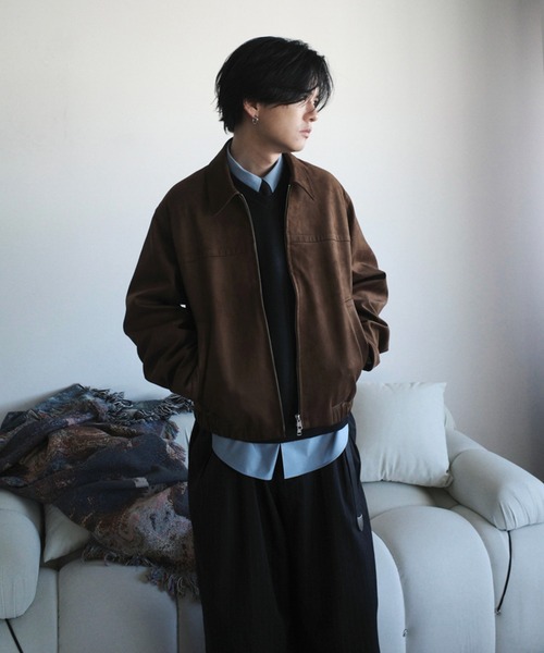 WYM LIDNM(ウィム バイ リドム)の「SILK BLEND V-NECK KNIT(ニット/セーター・メンズ・オフホワイト/アッシュブラウン/レッド/チャコール/ダークグレー/ブラウン/ダークネイビー・S/L/M/XL)」の20枚目の写真