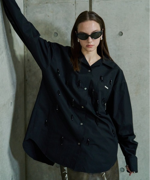 ぱ*も様 JOSE MOON リボン付きブラウス JOSE MOON（ジョゼムーン）の「PAJAMAS BIJOU SHIRT/パジャマビジュー