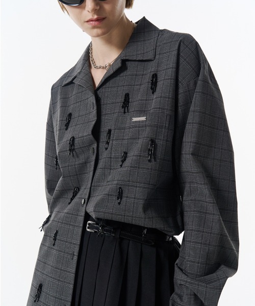 JOSE MOON(ジョゼムーン)の「PAJAMAS BIJOU SHIRT/パジャマビジューシャツ(シャツ/ブラウス・レディース・その他/ブラック/ホワイト・FREE)」の16枚目の写真