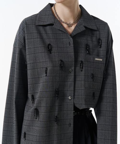 JOSE MOON(ジョゼムーン)の「PAJAMAS BIJOU SHIRT/パジャマビジューシャツ(シャツ/ブラウス・レディース・その他/ブラック/ホワイト・FREE)」の17枚目の写真