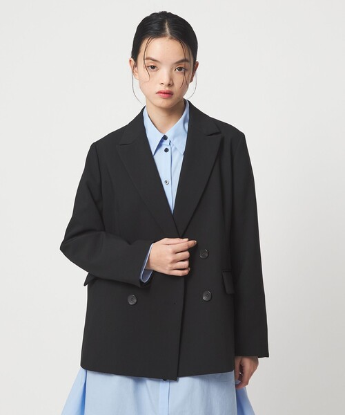 EMMEL REFINES（エメルリファインズ）の「＜EMMEL REFINES＞EM TRダブルクロス ジャケット（テーラードジャケット・レディース・ブラック/ナチュラル・M/S）」の3枚目の写真