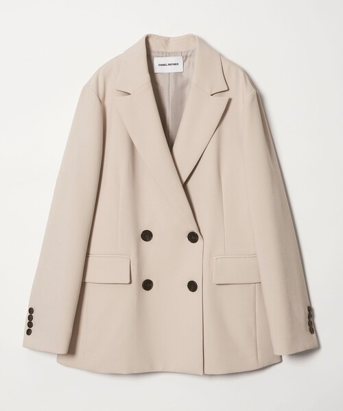 EMMEL REFINES（エメルリファインズ）の「＜EMMEL REFINES＞EM TRダブルクロス ジャケット（テーラードジャケット・レディース・ブラック/ナチュラル・M/S）」の7枚目の写真