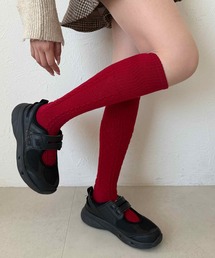 kutir（クティール）の「kutirlune／ケーブル編みハイソックス（ソックス/靴下）」