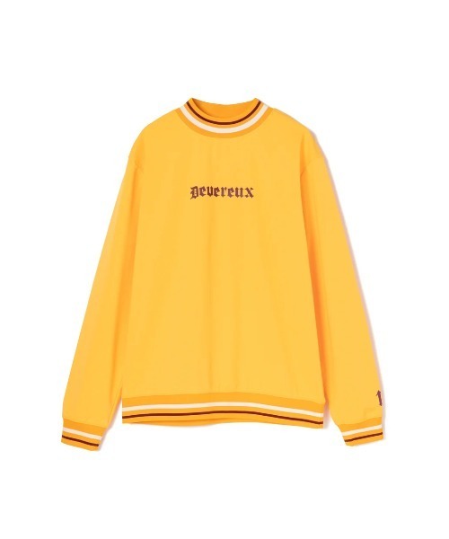 DEVEREUX GOLF(デヴァローゴルフ)の「DeadMan Running ストライプリブモック(Tシャツ/カットソー・メンズ・イエロー/グリーン・MEDIUM/SMALL/LARGE)」の1枚目の写真