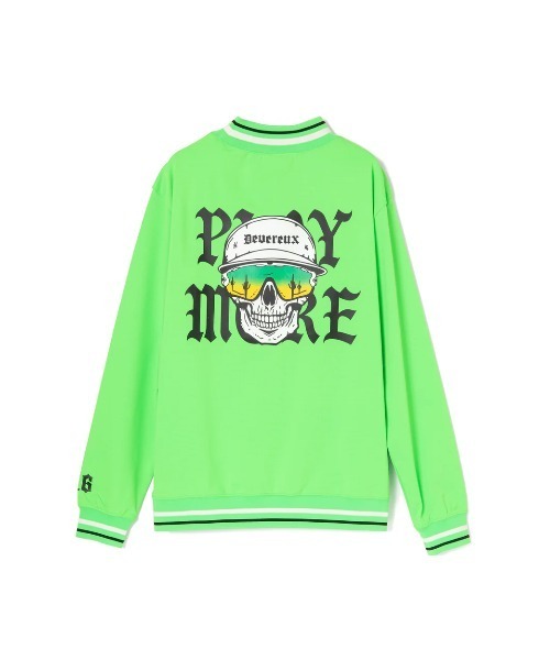 DEVEREUX GOLF(デヴァローゴルフ)の「DeadMan Running ストライプリブモック(Tシャツ/カットソー・メンズ・イエロー/グリーン・MEDIUM/SMALL/LARGE)」の2枚目の写真