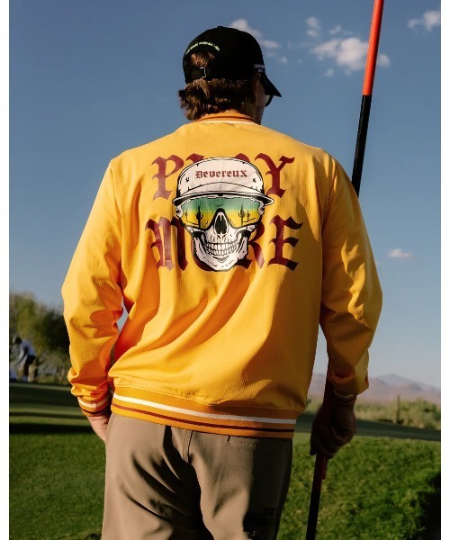 DEVEREUX GOLF(デヴァローゴルフ)の「DeadMan Running ストライプリブモック(Tシャツ/カットソー・メンズ・イエロー/グリーン・MEDIUM/SMALL/LARGE)」の7枚目の写真
