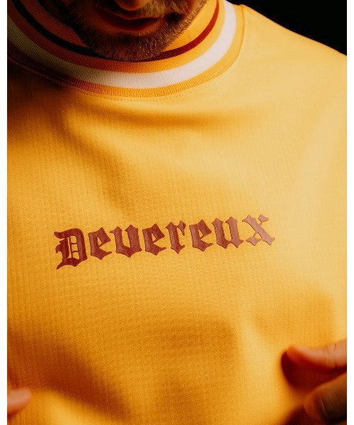 DEVEREUX GOLF(デヴァローゴルフ)の「DeadMan Running ストライプリブモック(Tシャツ/カットソー・メンズ・イエロー/グリーン・MEDIUM/SMALL/LARGE)」の12枚目の写真