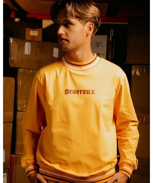 DEVEREUX GOLF(デヴァローゴルフ)の「DeadMan Running ストライプリブモック(Tシャツ/カットソー・メンズ・イエロー/グリーン・MEDIUM/SMALL/LARGE)」の16枚目の写真