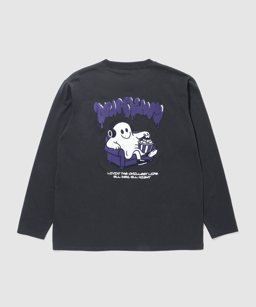 Mac-House（マックハウス）の「【T-GRAPHICS / ティーグラフィックス】 ストリートゴースト長袖Ｔシャツ（Tシャツ/カットソー・メンズ・ホワイト/ベージュ/グレー/ブラック/チャコールグレー・S/XL/L/M）」の3枚目の写真
