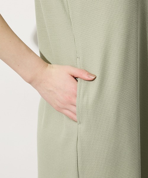 slattgir（スラットジール）の「高身長　綿100％ドライワッフルノースリーブワンピース（トールサイズ）（ワンピース・レディース・ライトカーキ/チャコールグレー/ブラック・T3L/TLL/TL/TM/T5L/T4L）」の20枚目の写真