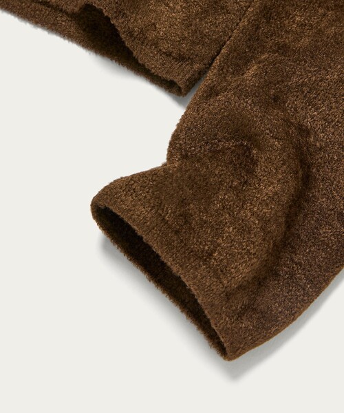 H　BEAUTY&YOUTH UNITED ARROWS（エイチビューティーアンドユースユナイテッドアローズ）の「＜H＞モールヤーン スクエアネックニット（ニット/セーター・レディース・ダークブラウン・FREE）」の8枚目の写真