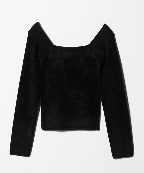 H　BEAUTY&YOUTH UNITED ARROWS（エイチビューティーアンドユースユナイテッドアローズ）の「＜H＞モールヤーン スクエアネックニット（ニット/セーター・レディース・ダークブラウン・FREE）」の17枚目の写真