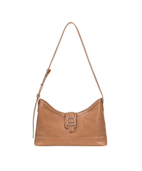 SEMICODE(セミコード)の「veil middle bag - crinkle dark beige(メッセンジャーバッグ・レディース・その他・FREE)」の4枚目の写真