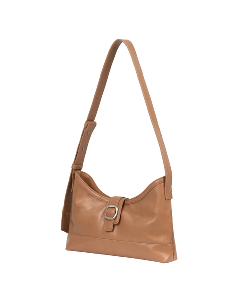 SEMICODE(セミコード)の「veil middle bag - crinkle dark beige(メッセンジャーバッグ・レディース・その他・FREE)」の5枚目の写真