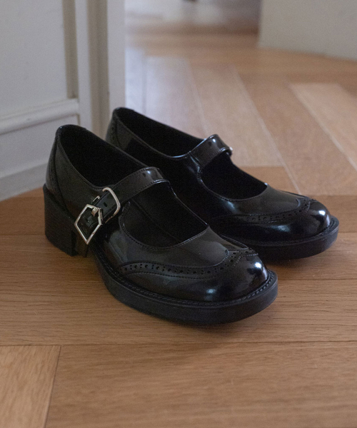 EIFFELCLASSIC（エッフェルクラシック）の「ELLA Maryjane Loafer_ black エラ・メリゼイン・ローファー 5cm（バレエシューズ・レディース・ブラック・22.5cm/23cm/23.5cm/24cm/24.5cm/25cm）」の5枚目の写真