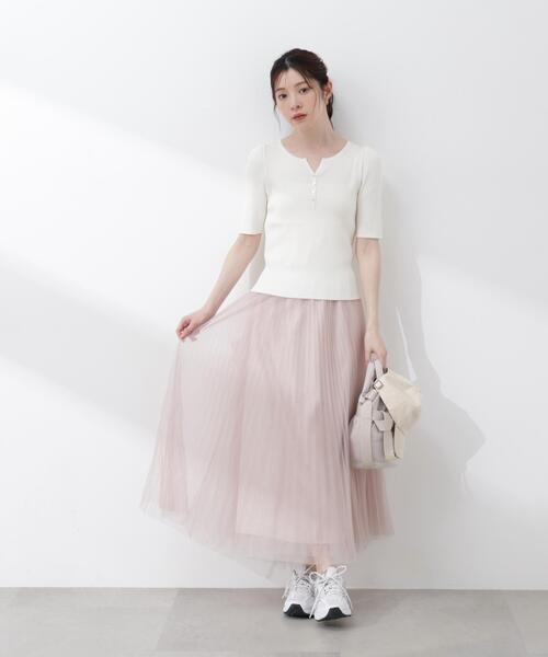 PROPORTION BODY DRESSING（プロポーションボディドレッシング）の「＜Ｅ＞ラメプリーツスカート / 1216127100（スカート・レディース・ダークグレー/オフホワイト/グレー/ピンク・P/S/SMALL/MEDIUM）」の4枚目の写真