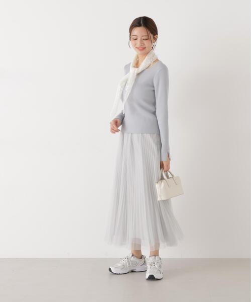 PROPORTION BODY DRESSING（プロポーションボディドレッシング）の「＜Ｅ＞ラメプリーツスカート / 1216127100（スカート・レディース・ダークグレー/オフホワイト/グレー/ピンク・P/S/SMALL/MEDIUM）」の6枚目の写真
