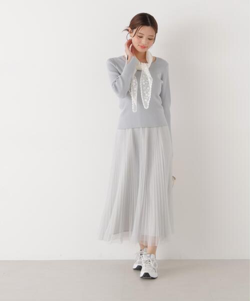 PROPORTION BODY DRESSING（プロポーションボディドレッシング）の「＜Ｅ＞ラメプリーツスカート / 1216127100（スカート・レディース・ダークグレー/オフホワイト/グレー/ピンク・P/S/SMALL/MEDIUM）」の7枚目の写真