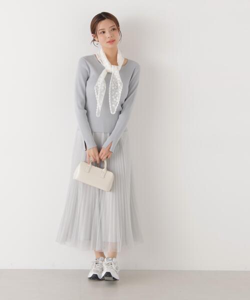 PROPORTION BODY DRESSING（プロポーションボディドレッシング）の「＜Ｅ＞ラメプリーツスカート / 1216127100（スカート・レディース・ダークグレー/オフホワイト/グレー/ピンク・P/S/SMALL/MEDIUM）」の8枚目の写真