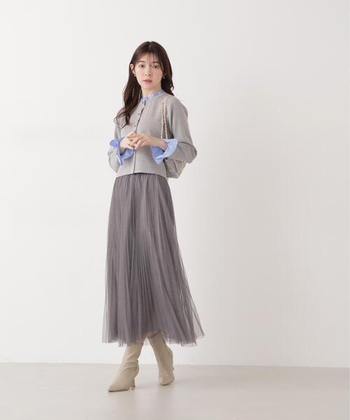 PROPORTION BODY DRESSING(プロポーションボディドレッシング)の「<E>ラメプリーツスカート / 1216127100(スカート・レディース・ダークグレー/オフホワイト/グレー/ピンク・P/S/SMALL/MEDIUM)」の5枚目の写真