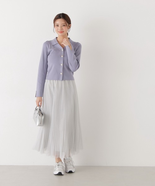 PROPORTION BODY DRESSING(プロポーションボディドレッシング)の「<E>ラメプリーツスカート / 1216127100(スカート・レディース・ダークグレー/オフホワイト/グレー/ピンク・P/S/SMALL/MEDIUM)」の2枚目の写真