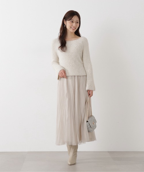 PROPORTION BODY DRESSING(プロポーションボディドレッシング)の「<E>ラメプリーツスカート / 1216127100(スカート・レディース・ダークグレー/オフホワイト/グレー/ピンク・P/S/SMALL/MEDIUM)」の1枚目の写真