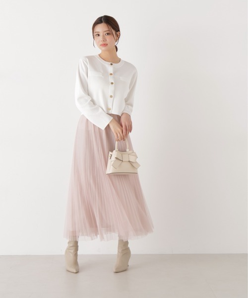 PROPORTION BODY DRESSING(プロポーションボディドレッシング)の「<E>ラメプリーツスカート / 1216127100(スカート・レディース・ダークグレー/オフホワイト/グレー/ピンク・P/S/SMALL/MEDIUM)」の4枚目の写真