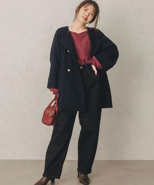 COHINA(コヒナ)の「ラメコクーンデニムパンツ 【低身長・小柄女性】(デニムパンツ・レディース・ブラック/ネイビー・XS-Short/S-Short/XS-Regular/S-Regular)」の11枚目の写真