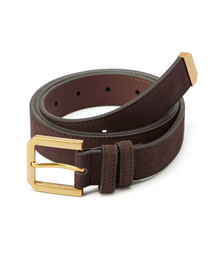 WESLEYHYUSTON（ウェズリーユーストン）の「COWHIDE SUEDE GOLD BUCKLE BELT BROWN（ベルト）」
