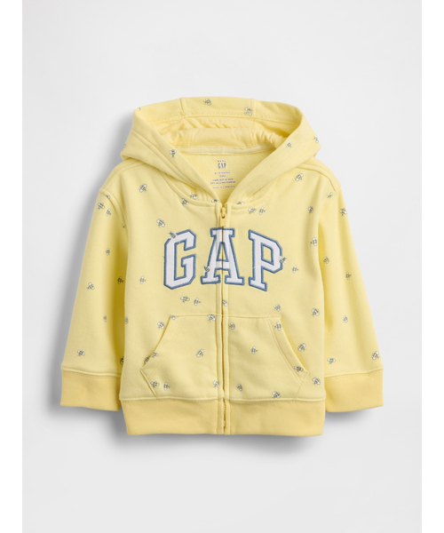 GAP（ギャップ）の「ヴィンテージソフト フレンチテリー GAPロゴ ジップアップパーカー (ベビー)（パーカー・キッズ・ブルー/イエロー/ラベンダー/ピンク・60cm/80ｃｍ/90cm/70cm）」の3枚目の写真