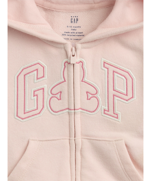 GAP（ギャップ）の「ヴィンテージソフト フレンチテリー GAPロゴ ジップアップパーカー (ベビー)（パーカー・キッズ・ブルー/イエロー/ラベンダー/ピンク・60cm/80ｃｍ/90cm/70cm）」の9枚目の写真