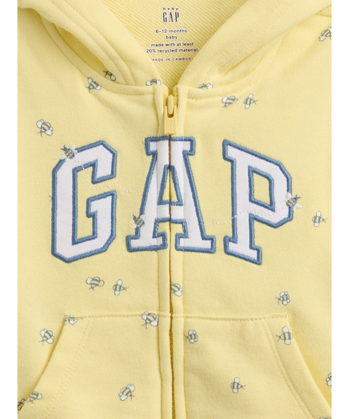 GAP（ギャップ）の「ヴィンテージソフト フレンチテリー GAPロゴ ジップアップパーカー (ベビー)（パーカー・キッズ・ブルー/イエロー/ラベンダー/ピンク・60cm/80ｃｍ/90cm/70cm）」の10枚目の写真