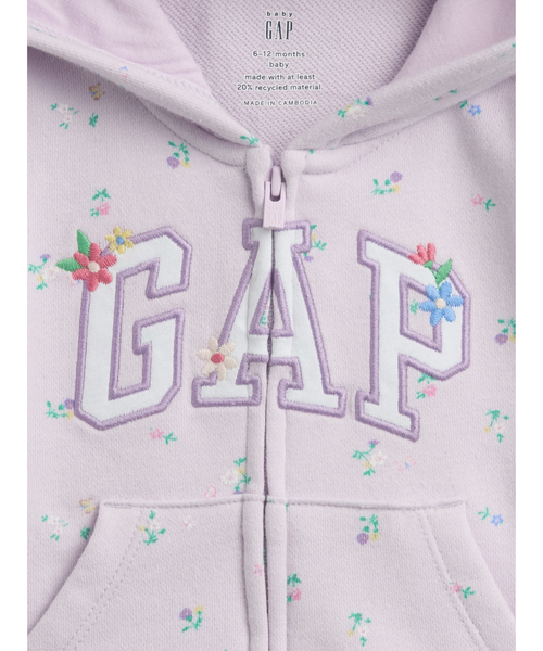 GAP（ギャップ）の「ヴィンテージソフト フレンチテリー GAPロゴ ジップアップパーカー (ベビー)（パーカー・キッズ・ブルー/イエロー/ラベンダー/ピンク・60cm/80ｃｍ/90cm/70cm）」の12枚目の写真