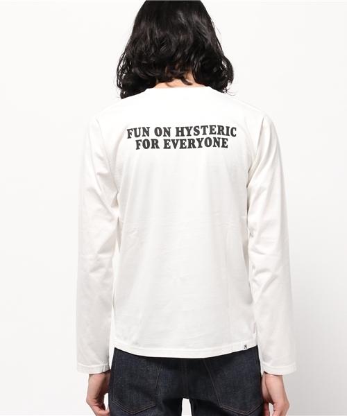 HYSTERIC GLAMOUR 長袖カットソー ホワイト HYSTERIC GLAMOUR（ヒステリックグラマー）の「WICKED STAR pt T