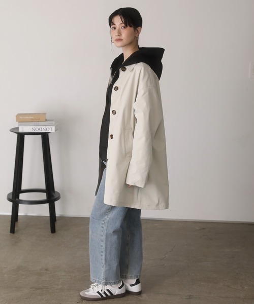shetila(シェティラ)の「大人の抜け感を演出。カットダンボールWジップフードパーカー(パーカー・レディース・ブラック/グレー/ブラウン/ネイビー・M)」の12枚目の写真