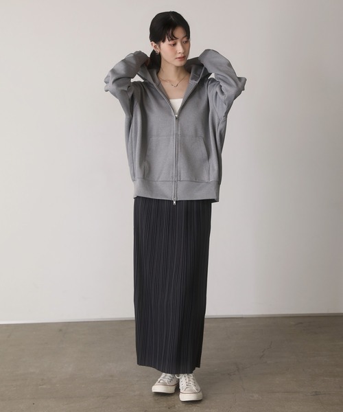 shetila(シェティラ)の「大人の抜け感を演出。カットダンボールWジップフードパーカー(パーカー・レディース・ブラック/グレー/ブラウン/ネイビー・M)」の16枚目の写真
