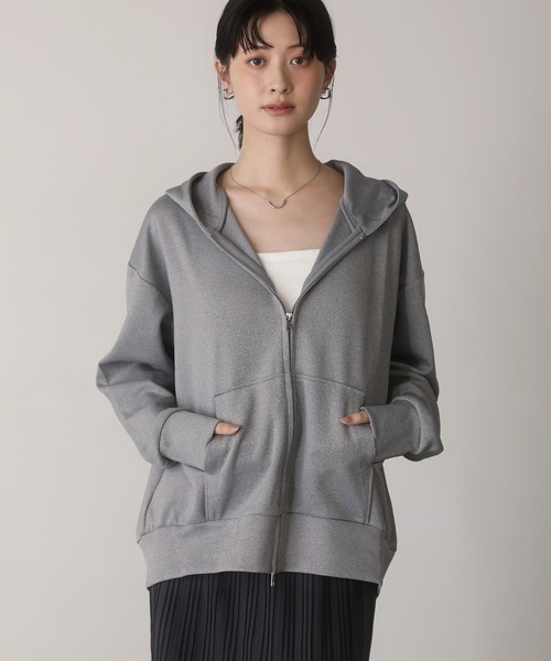 shetila(シェティラ)の「大人の抜け感を演出。カットダンボールWジップフードパーカー(パーカー・レディース・ブラック/グレー/ブラウン/ネイビー・M)」の13枚目の写真
