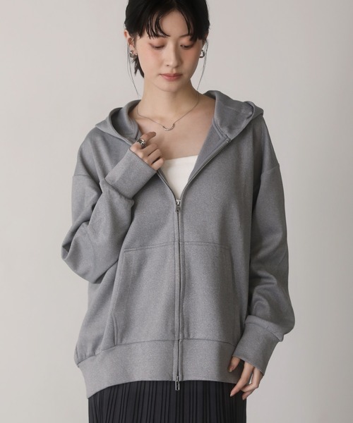 shetila(シェティラ)の「大人の抜け感を演出。カットダンボールWジップフードパーカー(パーカー・レディース・ブラック/グレー/ブラウン/ネイビー・M)」の14枚目の写真