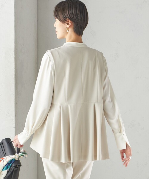 SHIPS（シップス）の「ダブル クロス ジレ オフホワイト（セレモニー対応可）（ベスト・レディース・オフホワイト・ONE SIZE）」の10枚目の写真