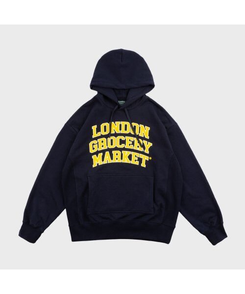 LONDON GROCERY MARKET(ロンドングローサリーマーケット)の「College Logo Heavyweight Hoodie (Navy)(パーカー・メンズ・その他・M/L)」の2枚目の写真