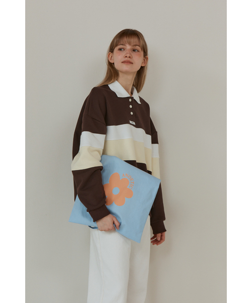 ANOETIC(アノエティック)の「ANC FLOWER ECO BAG_BLUE(エコバッグ/サブバッグ・レディース・ブルー・FREE)」の4枚目の写真