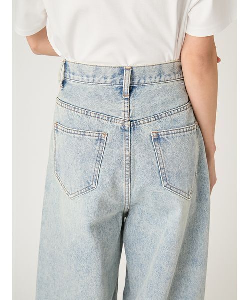 FRAY I.D（フレイアイディー）の「サイドラインワイドデニムパンツ（デニムパンツ・レディース・ブラック/ライトブルー/ブルー・0/1）」の10枚目の写真