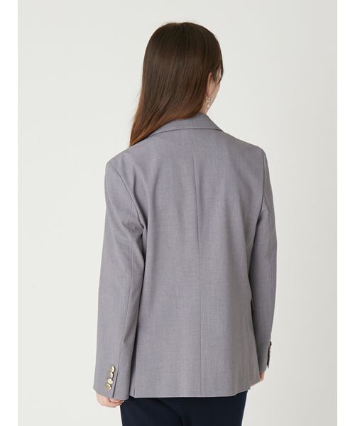 FRAY I.D（フレイアイディー）の「ダブルブレストシンプルジャケット／ウォッシャブル（テーラードジャケット・レディース・グレー/ライトブルー/ベージュ/ネイビー・0/1）」の7枚目の写真