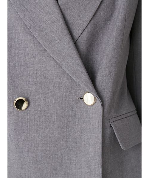 FRAY I.D（フレイアイディー）の「ダブルブレストシンプルジャケット／ウォッシャブル（テーラードジャケット・レディース・グレー/ライトブルー/ベージュ/ネイビー・0/1）」の12枚目の写真