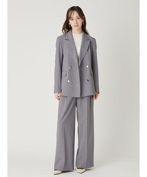 FRAY I.D（フレイアイディー）の「ダブルブレストシンプルジャケット／ウォッシャブル（テーラードジャケット・レディース・グレー/ライトブルー/ベージュ/ネイビー・0/1）」の19枚目の写真