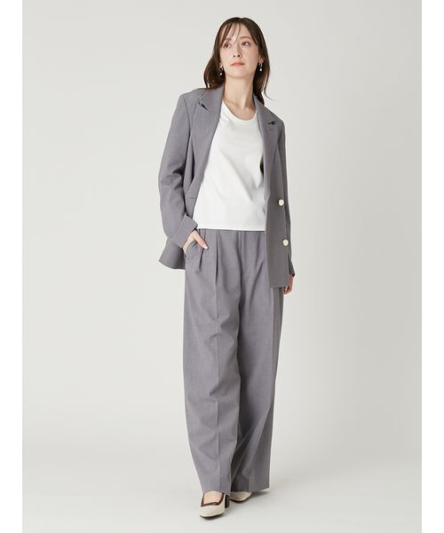 FRAY I.D（フレイアイディー）の「ダブルブレストシンプルジャケット／ウォッシャブル（テーラードジャケット・レディース・グレー/ライトブルー/ベージュ/ネイビー・0/1）」の21枚目の写真