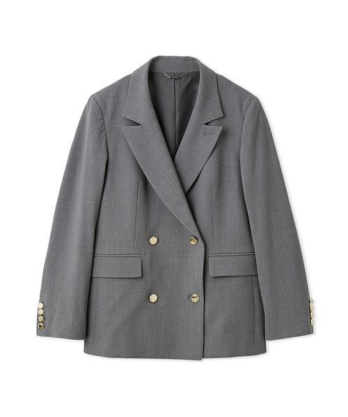 ダブルブレストシンプルジャケット／ウォッシャブル（テーラード